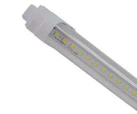 (25-PACK) R17d T8 LED 8ft 40w 5000K CLEAR LENS  "ENERGY MISER"