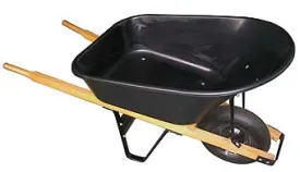 Agway Inc.. Poly Wheelbarrow With Wood Handles 6cuft