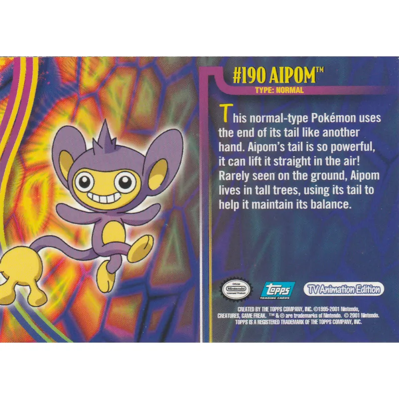 Aipom (190) [Topps Pokemon Johto Series 1]