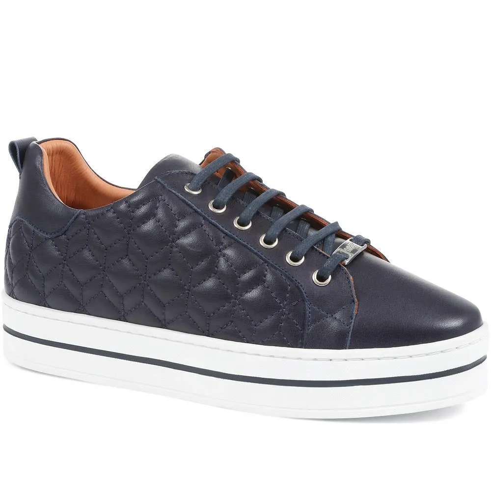 Alexandrite Leather Quilted Trainers - ALEXANDRITE / 323 645