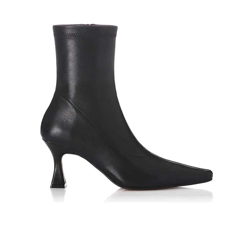 Alias Mae Lani Stretch Black Leather Ankle Boots