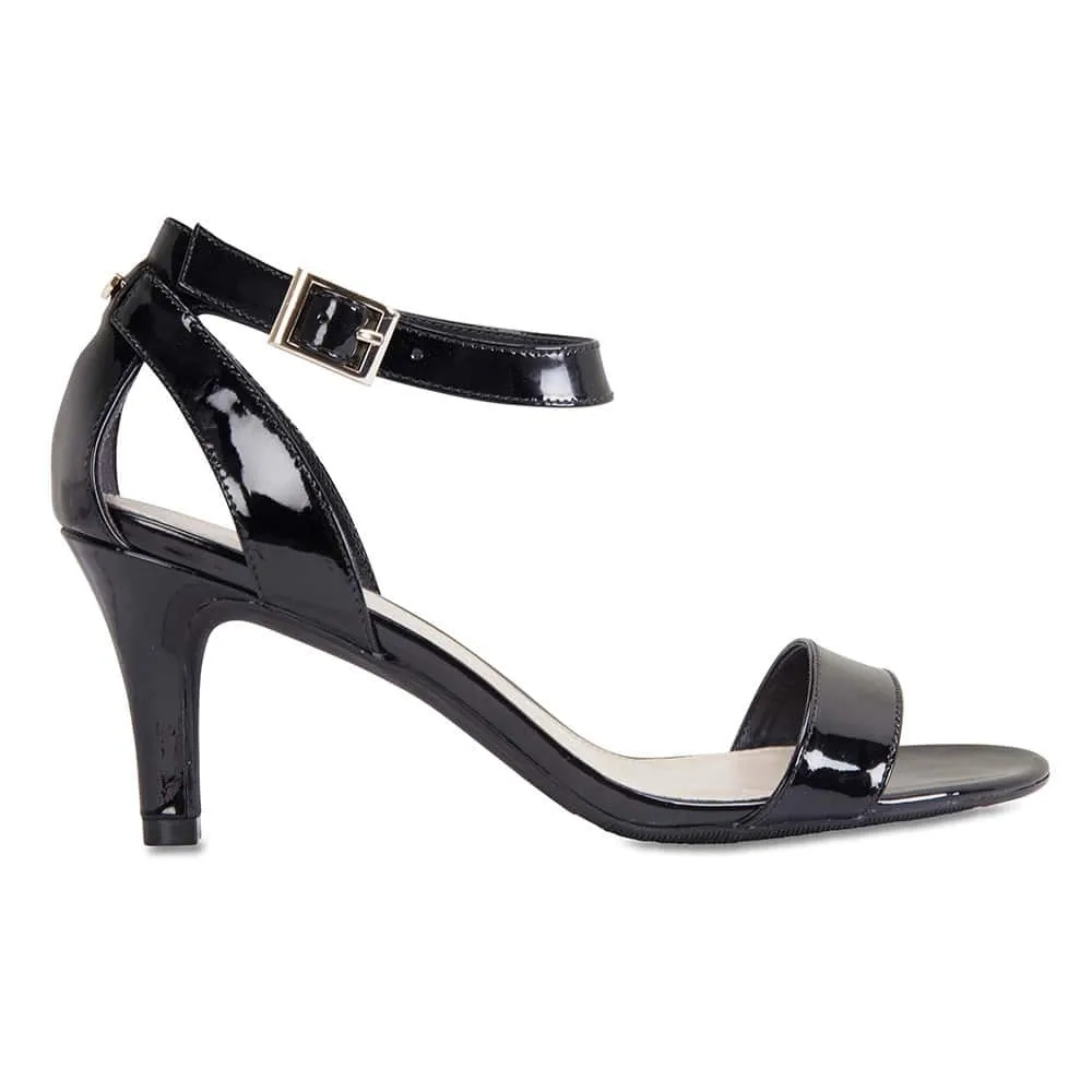 Amalfi Heel in Black Patent