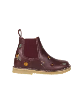 Ankle Boot Birds - Plum