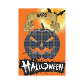 Baird Modern Tartan Jack O' Lantern Garden Flag / Halloween Home Decor NN4