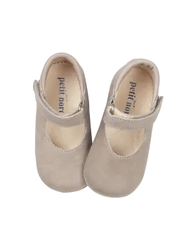 Ballerina Shoe with Velcro - Oats