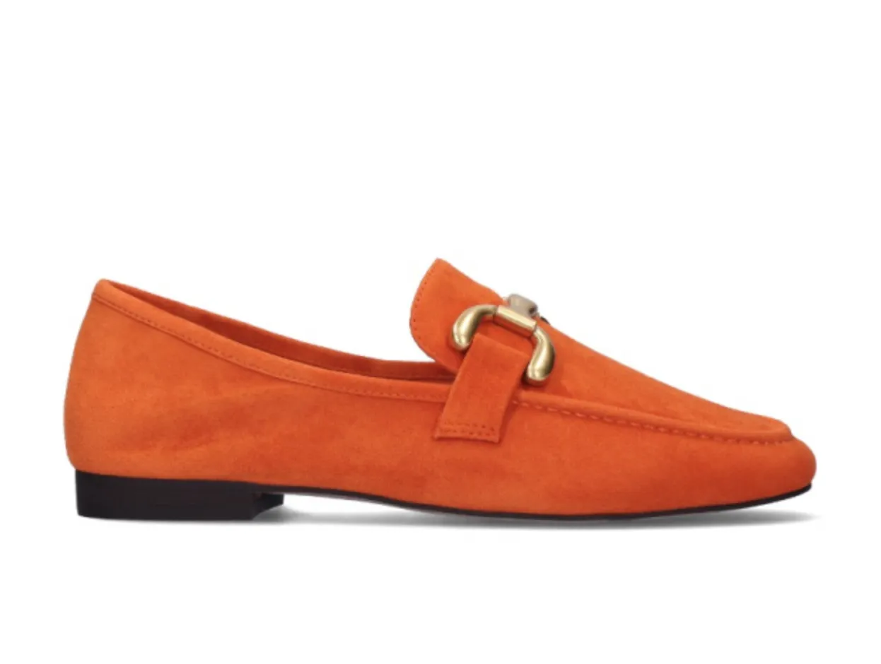 Bibi Lou Orange Suede Loafers from Zagreb - Comfortable and Stylish