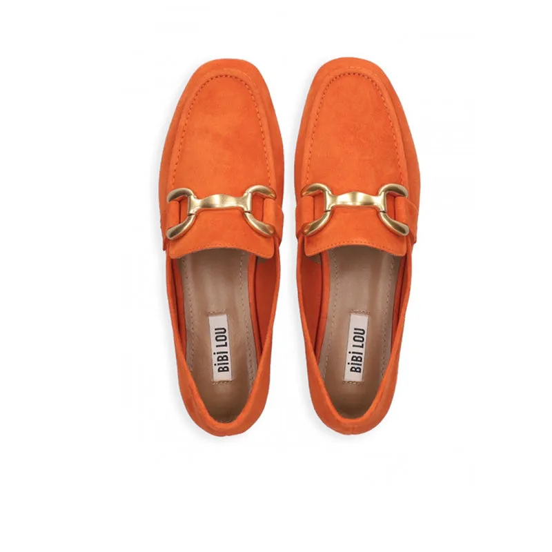 Bibi Lou Orange Suede Loafers from Zagreb - Comfortable and Stylish