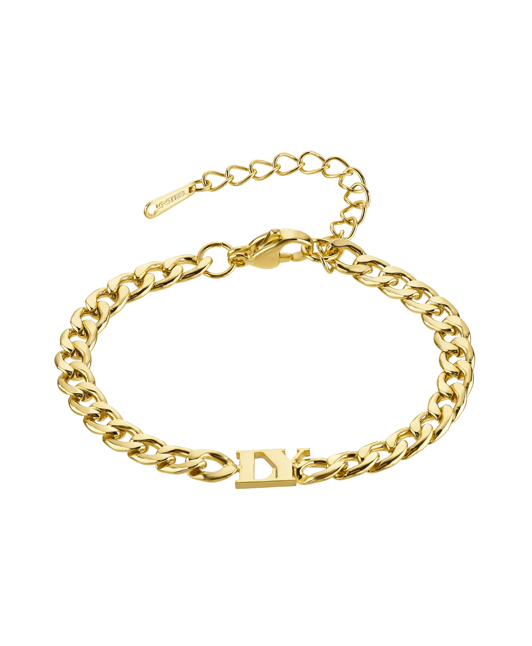 Bold Letters Bracelet 18ct Gold Vermeil