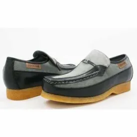 British Walkers Power Men's Grey and Black Suede Old School Slip On