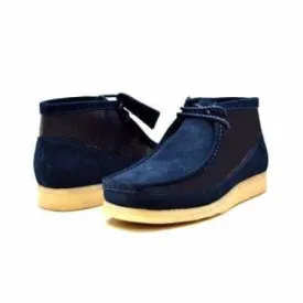 British Walkers Walker 100 Wallabee Boots Men's Navy Blue Suede and Leather