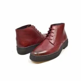 British Walkers Wingtip Men's Wine Red Leather