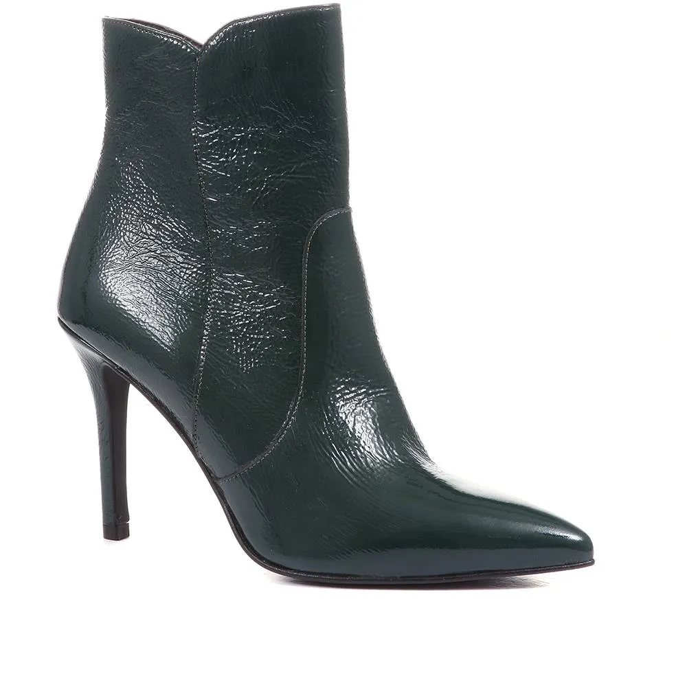 Cadence Heeled Leather Ankle Boots - CADENCE / 322 536