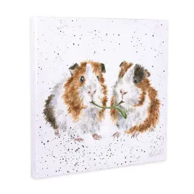 Canvas Art Lettuce Be Friends 2Guinea Pigs 8x8" Cans-cs101