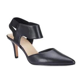 Capture Heel in Black Leather