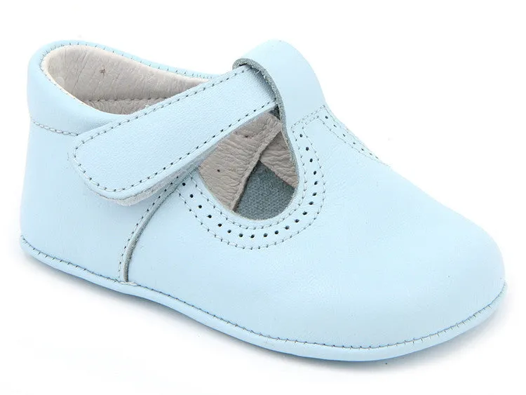 Classic Leather T-Strap Mary Janes easy open unisex for Boys and Girls by Patucos