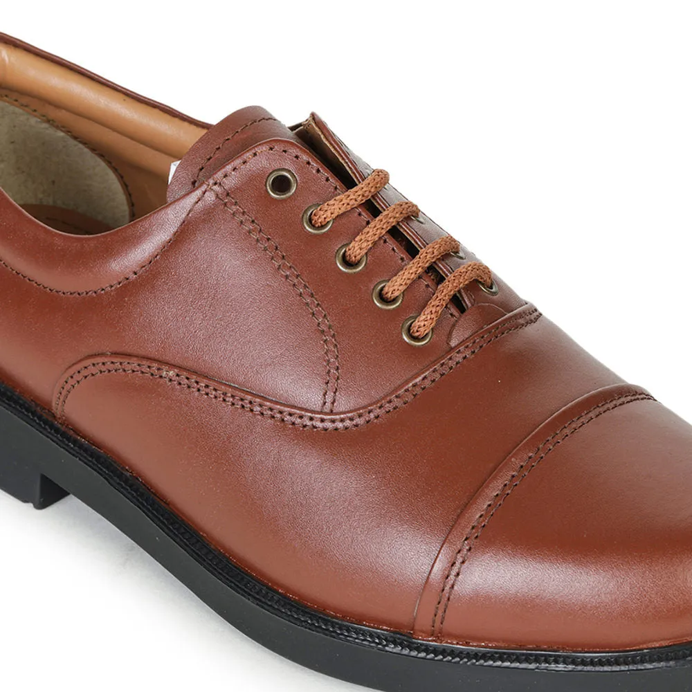 Fortune (Tan) Classic Oxford Shoes For Men POLICE-14 By Liberty