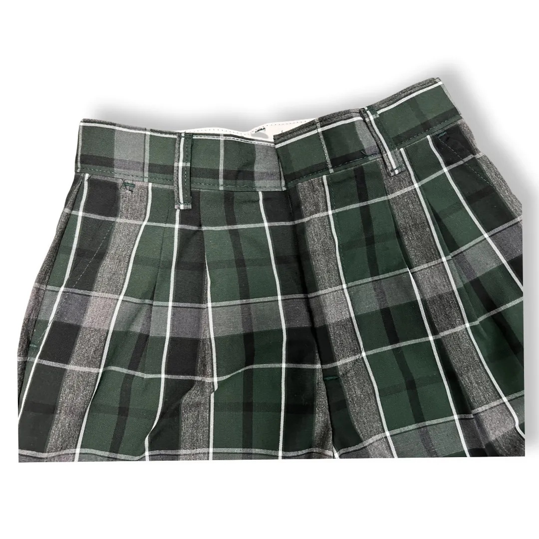 Hamilton Pleated Plaid Short