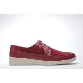 Johnny Famous Bally Style Park West Men's Red Leather and Suede Low Tops