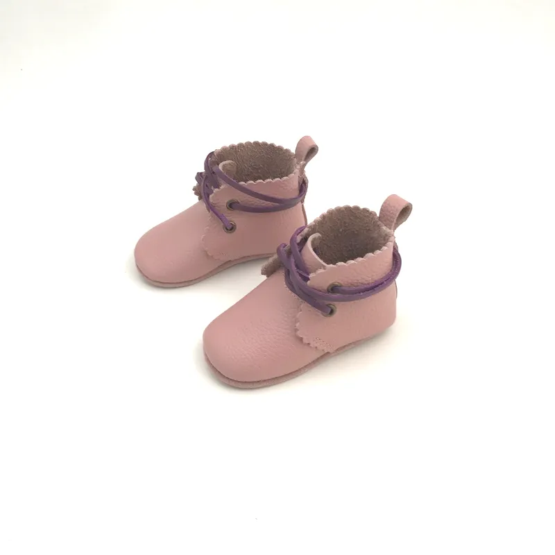 Mabel Laced Ankle Boots - Vintage Pink