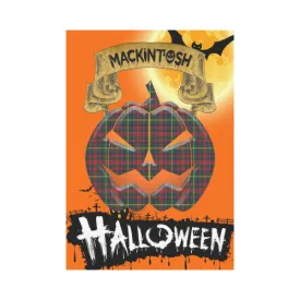 MacKintosh Hunting Modern Tartan Jack O' Lantern Garden Flag / Halloween Home Decor NN6