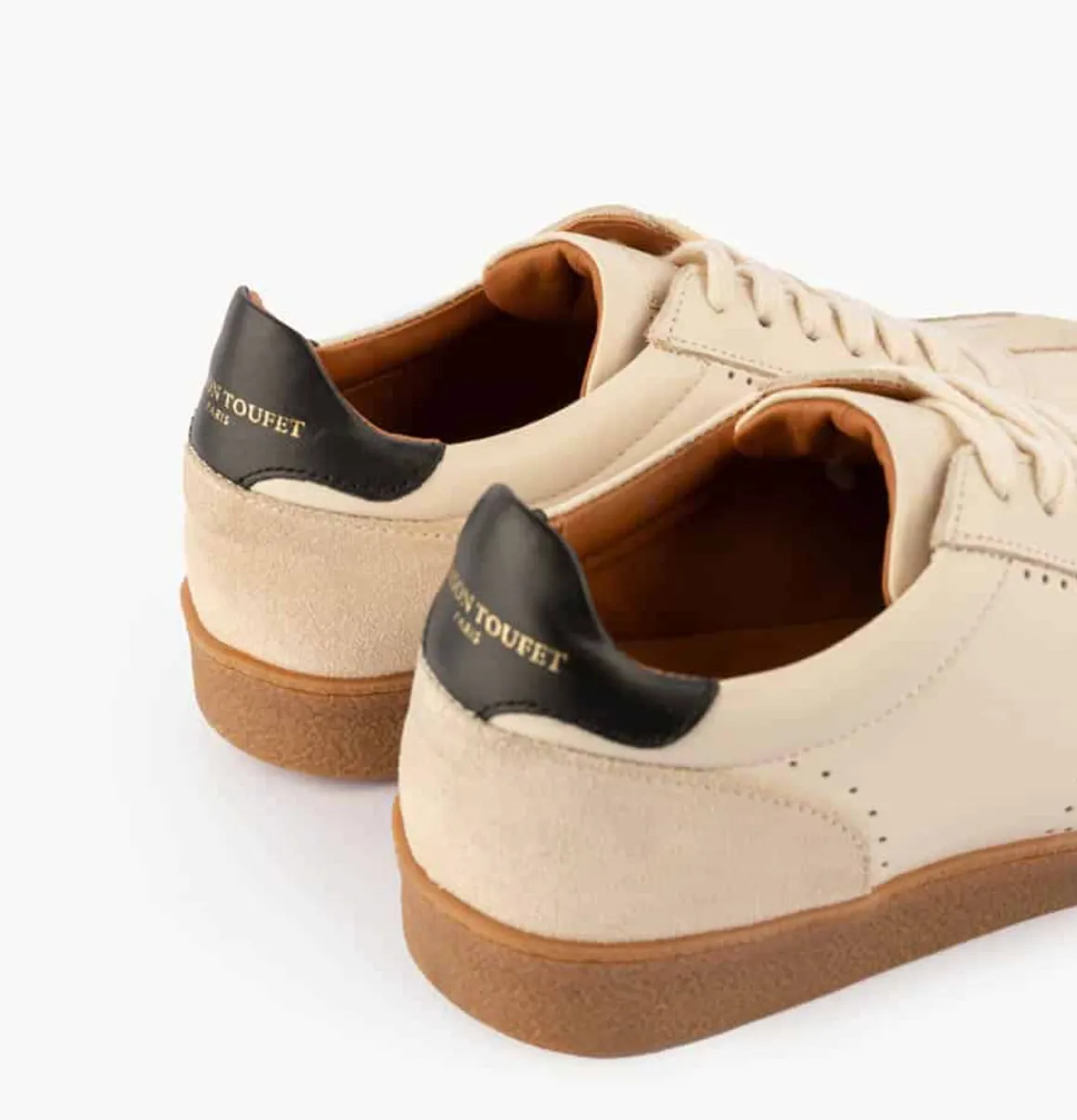 Maison Toufet Solveig Beige Leather Trainers