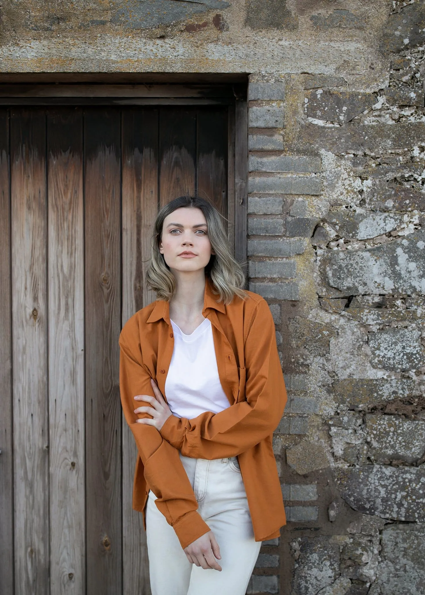 Overdyed Oxford Overshirt Pumpkin