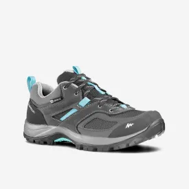 Quechua Women's Waterproof Mountain Walking Shoes - MH100 - Grey Blue