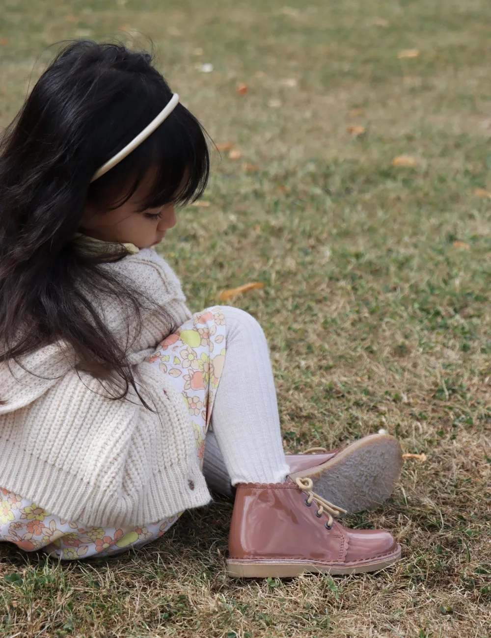 Scallop Boot - Rose Clay Patent